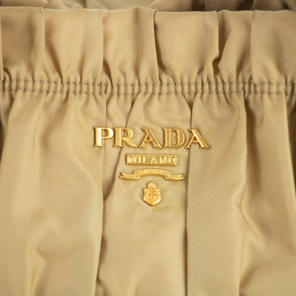 Prada Nylon Tessuto Beige Gaufre 2Way Shoulder Bag Beige #4674