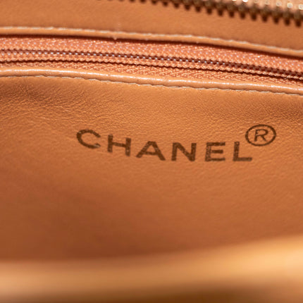 Chanel Matelasse Quilted Brown Caviar Skin Medallion Reprint Tote Bag #4731
