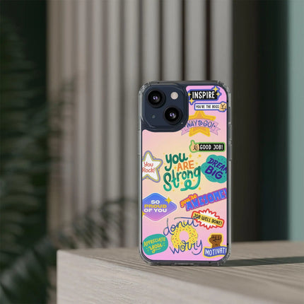 Motivational Stickers Clear Case