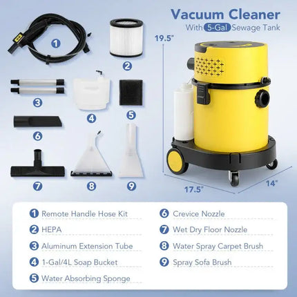 4-in-1 Portable Wet Dry Vacuum Cleaner
