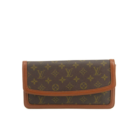 Louis Vuitton Monogram Canvas Brown Pochette Dame Clutch #5016