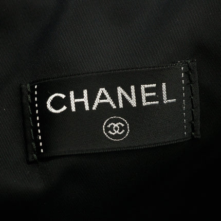 Chanel CC Black and White Terry Cloth Beach Shoulder Bag #5022