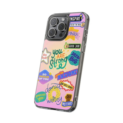 Motivational Stickers Clear Case