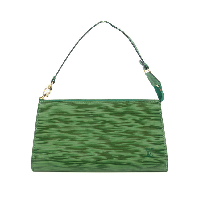 Louis Vuitton Epi Leather Green Pochette Shoulder Bag #5274