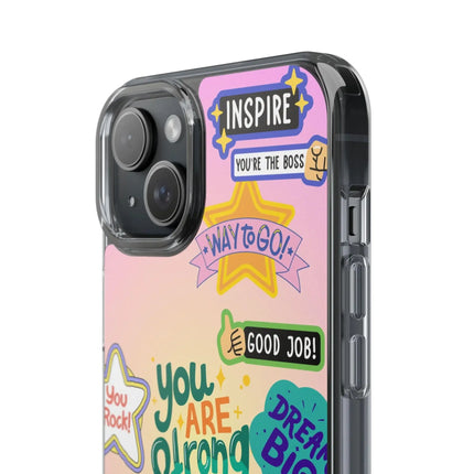 Motivational Stickers Clear Case