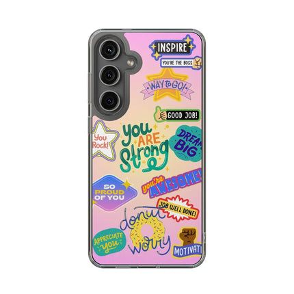 Motivational Stickers Clear Case