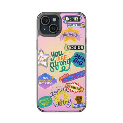 Motivational Stickers Clear Case