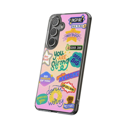 Motivational Stickers Clear Case