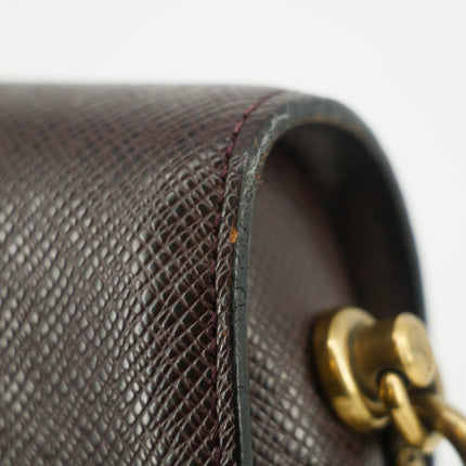 Louis Vuitton Taiga Brown Leather Wrist Bag #5794