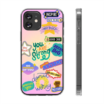 Motivational Stickers Clear Case