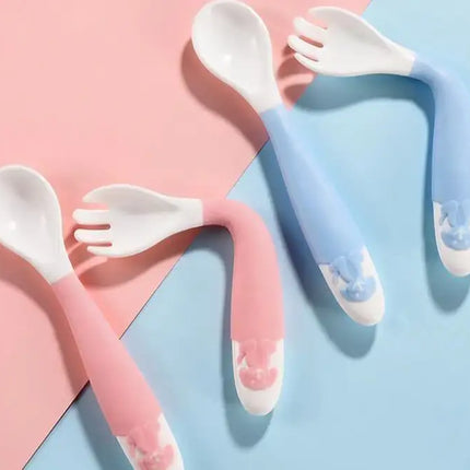 Baby Spoons and Forks set Tableware Gadget Boon Children Flatware Feeding Forks Infant Cutlery Spoon For Baby Kid Utensils Spoon Forks