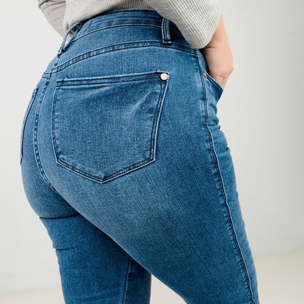"Cora" Judy Blue High Waist Control Top Cool Denim Skinny Jeans