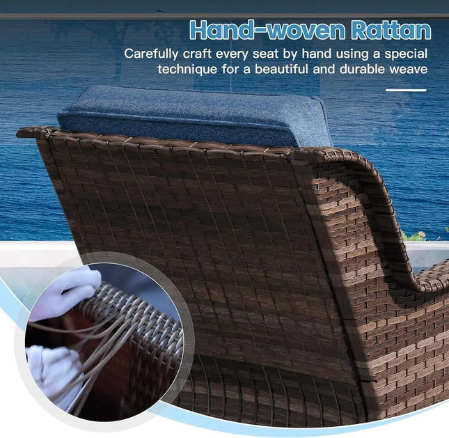 Outdoor Patio Furniture Set with Fire Pit Table