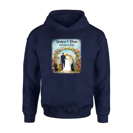 Personalized Wedding T-shirt - Wedding Gift For Couple - Up to 4 Dogs