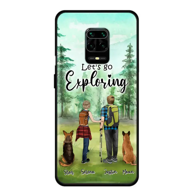 Personalized Trekking Woods Couple With Dogs Phone Case - Couple With Up to 2 Pets - Case For Xiaomi, Huawei and Oppo - 6CIAJ9