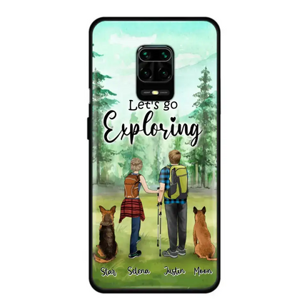 Personalized Trekking Woods Couple With Dogs Phone Case - Couple With Up to 2 Pets - Case For Xiaomi, Huawei and Oppo - 6CIAJ9