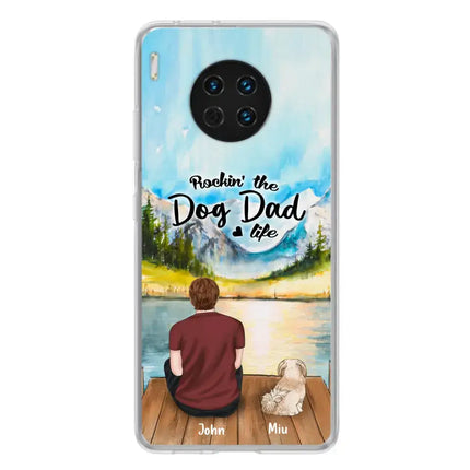 Personalized Pet Mom/Dad Phone Case - Chubby or Slim With Up To 7 Pets - Rocking The Dog Dad Life