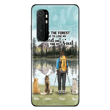 Personalized Solo Hiking With Dogs Phone Case - Woman/Man With Up to 3 Pets - Case For Xiaomi, Huawei and Oppo - Q67GXN