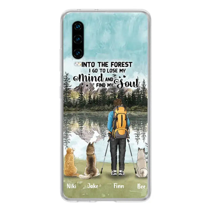 Personalized Solo Hiking With Dogs Phone Case - Woman/Man With Up to 3 Pets - Case For Xiaomi, Huawei and Oppo - Q67GXN