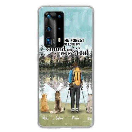 Personalized Solo Hiking With Dogs Phone Case - Woman/Man With Up to 3 Pets - Case For Xiaomi, Huawei and Oppo - Q67GXN