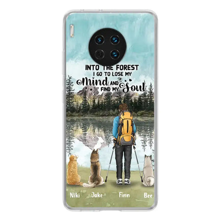 Personalized Solo Hiking With Dogs Phone Case - Woman/Man With Up to 3 Pets - Case For Xiaomi, Huawei and Oppo - Q67GXN