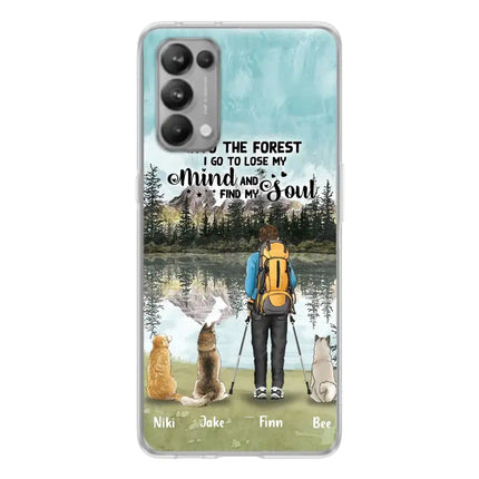 Personalized Solo Hiking With Dogs Phone Case - Woman/Man With Up to 3 Pets - Case For Xiaomi, Huawei and Oppo - Q67GXN