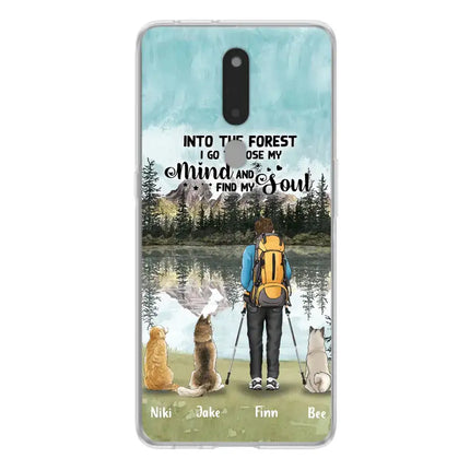 Personalized Solo Hiking With Dogs Phone Case - Woman/Man With Up to 3 Pets - Case For Xiaomi, Huawei and Oppo - Q67GXN