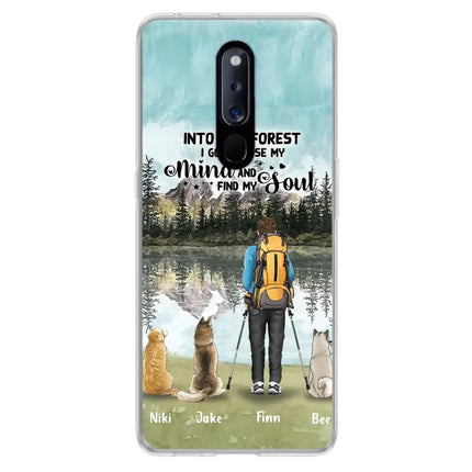 Personalized Solo Hiking With Dogs Phone Case - Woman/Man With Up to 3 Pets - Case For Xiaomi, Huawei and Oppo - Q67GXN