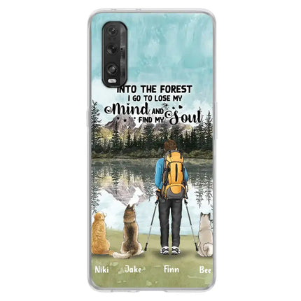 Personalized Solo Hiking With Dogs Phone Case - Woman/Man With Up to 3 Pets - Case For Xiaomi, Huawei and Oppo - Q67GXN