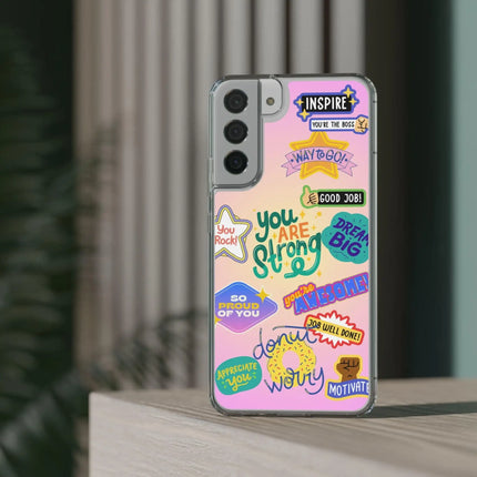 Motivational Stickers Clear Case