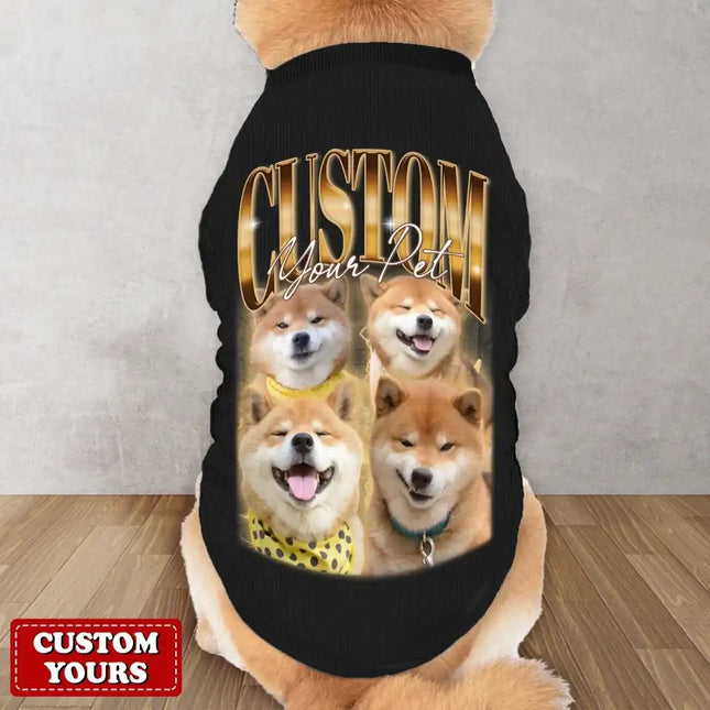 Personalized Thunder Pet Vintage AOP Big Dog's Tank Top - Upload Photo - Gift Idea For Your Dog