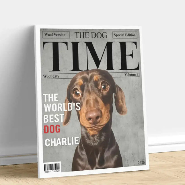 Personalized The Dog Time Vertical Canvas - Upload Photo - Gift Idea For Dog Lover - The World's Best Dog