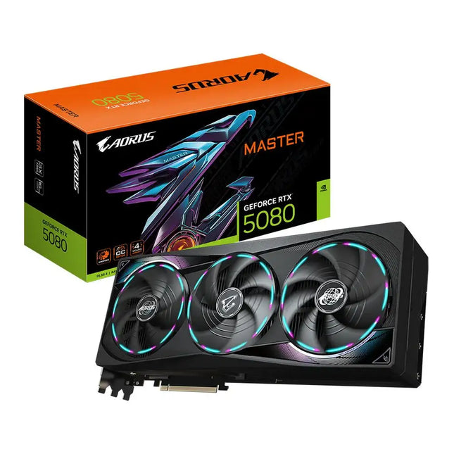 Gigabyte NVIDIA GeForce RTX 5080 AORUS MASTER Triple Fan 16GB GDDR7 PCIe 5.0 Graphics Card