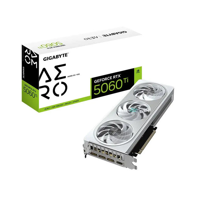 Gigabyte NVIDIA GeForce RTX 5060 Ti Aero Overclocked Triple Fan 16GB GDDR7 PCIe 5.0 Graphics Card