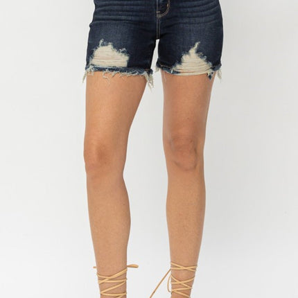 "Liv" Judy Blue HW Destroyed Shorts