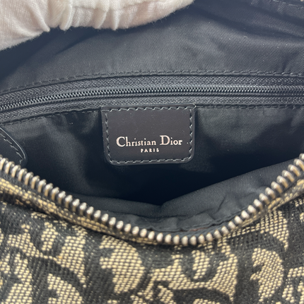Christian Dior Black Canvas x Leather Trotter Mini Boston Bag #7700
