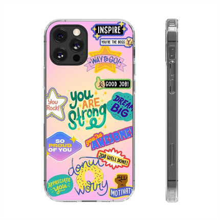 Motivational Stickers Clear Case