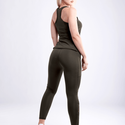 JupiterGear High-Waisted Pilates Leggings with Side Pockets & Mesh Pan