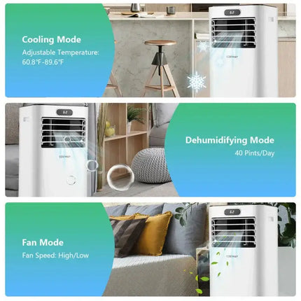 8,000 BTU Portable AC 3-in-1