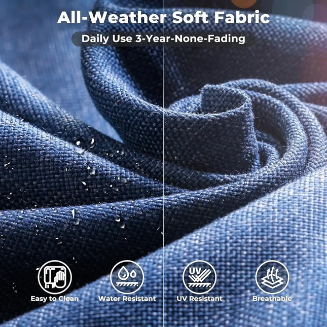 Modular Outdoor Wicker Sofa Set with Fire Pit Table