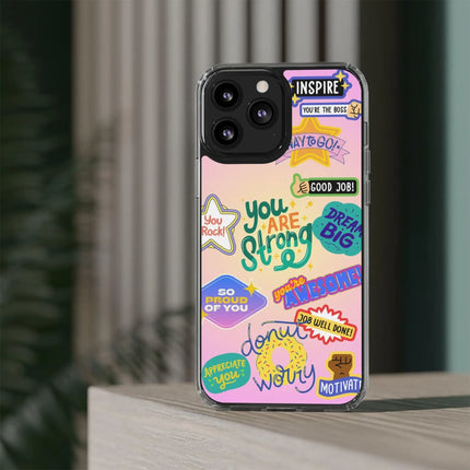 Motivational Stickers Clear Case