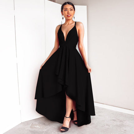 Dress Sexy V neck Strap Dress Maxi Dress