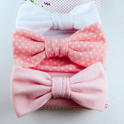 Modern 3Pcs Set Elastic Baby Headband Cute Bow Knot Kids Hair Bands For Newborn Baby Girl