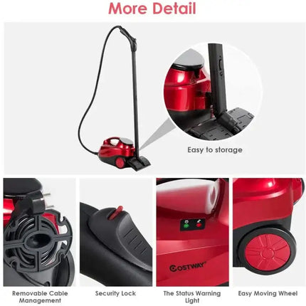 2000W Heavy-Duty Steam Mop with Handheld Unit