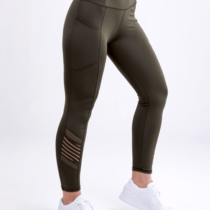 JupiterGear High-Waisted Pilates Leggings with Side Pockets & Mesh Pan