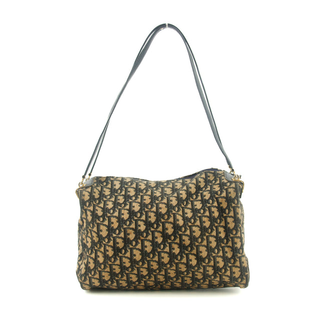 Christian Dior Navy Blue Trotter Canvas Mini Boston Bag #9337