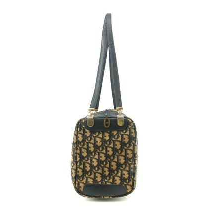 Christian Dior Navy Blue Trotter Canvas Mini Boston Bag #9337