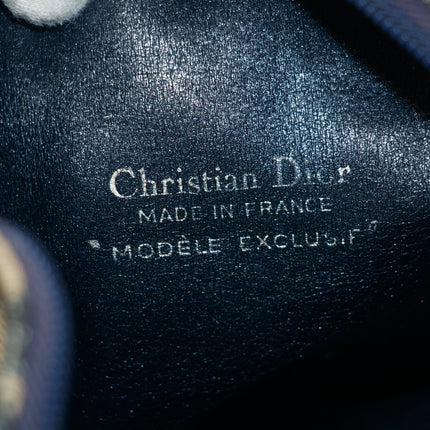 Christian Dior Navy Blue Trotter Canvas Mini Boston Bag #9337
