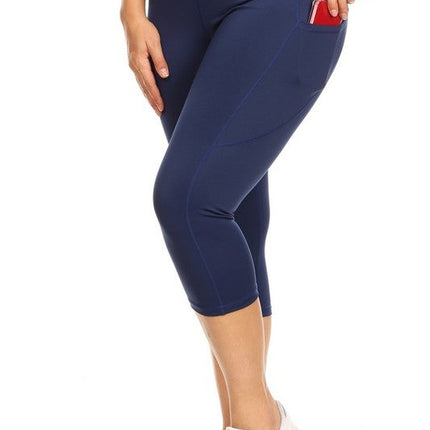 High Waist Tech Pocket Workout Capri Leggings