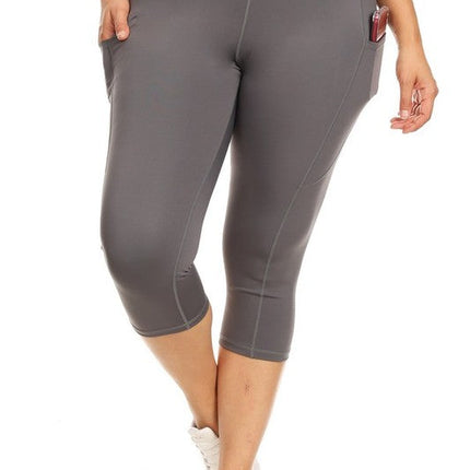 High Waist Tech Pocket Workout Capri Leggings